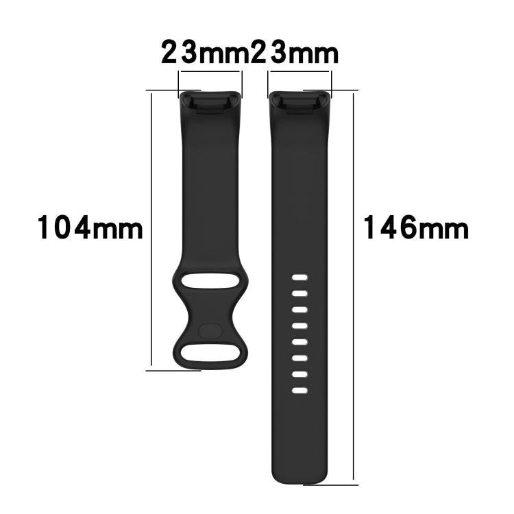 For Fitbit Charge 5 Silicone Watch Band, Size:L(Dark Purple) - Watch Bands by buy2fix | Online Shopping UK | buy2fix