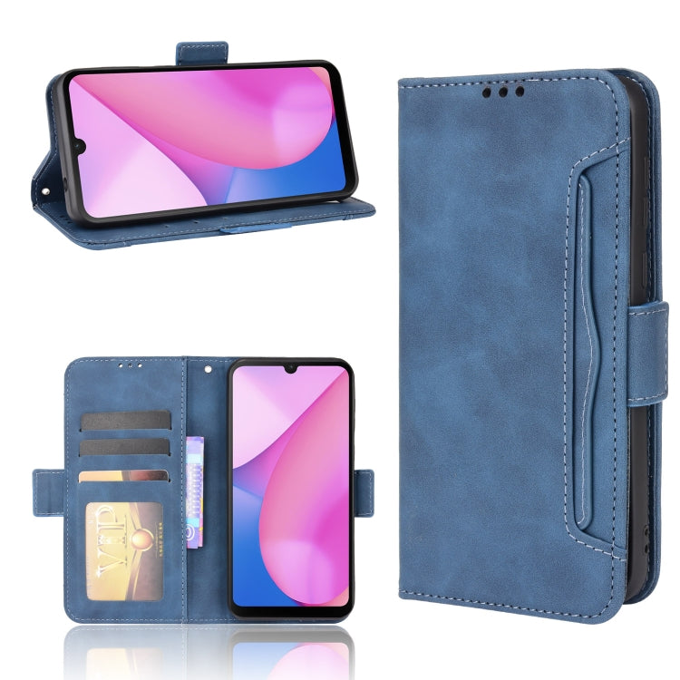 For Blackview Oscal C20 Skin Feel Calf Pattern Horizontal Flip Leather Case with Holder & Card Slots & Photo Frame(Blue) - More Brand by buy2fix | Online Shopping UK | buy2fix