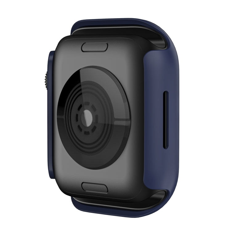 Shockproof TPU Protective Case For Apple Watch Series 9 / 8 / 7 41mm(Dark Blue) - Watch Cases by buy2fix | Online Shopping UK | buy2fix