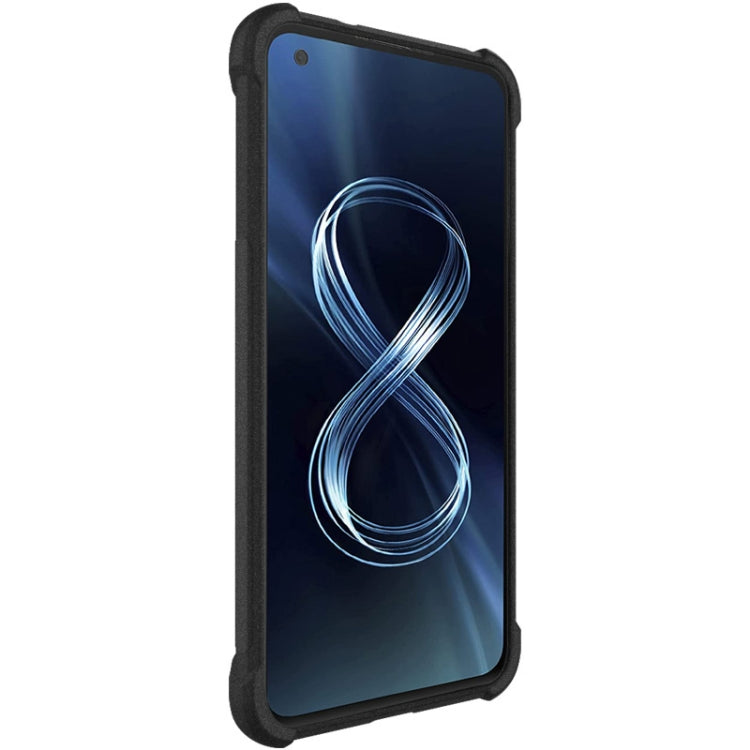 For Asus Zenfone 8 ZS590KS IMAK All-inclusive Shockproof Airbag TPU Case with Screen Protector(Matte Black) - ASUS Cases by imak | Online Shopping UK | buy2fix