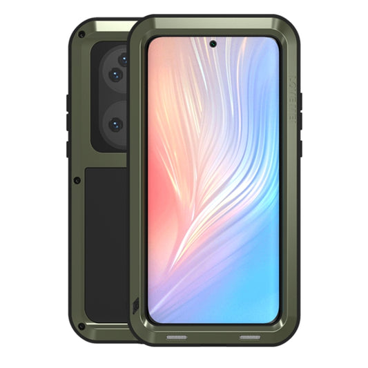 For Huawei P50 Pro LOVE MEI Metal Shockproof Waterproof Dustproof Protective Phone Case without Glass(Green) - Huawei Cases by LOVE MEI | Online Shopping UK | buy2fix