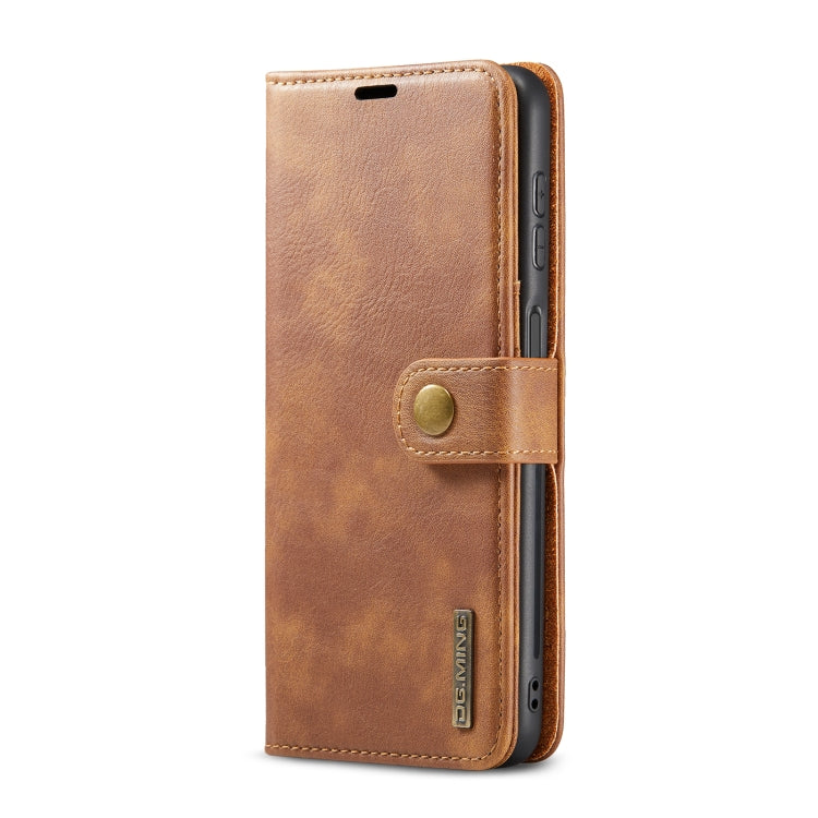 For Samsung Galaxy A13 5G DG.MING Crazy Horse Texture Detachable Magnetic Leather Phone Case(Brown) - Galaxy Phone Cases by DG.MING | Online Shopping UK | buy2fix