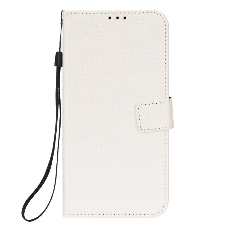 For Ulefone Note 6/ Note 6P Diamond Texture Leather Phone Case(White) - Ulefone Cases by buy2fix | Online Shopping UK | buy2fix