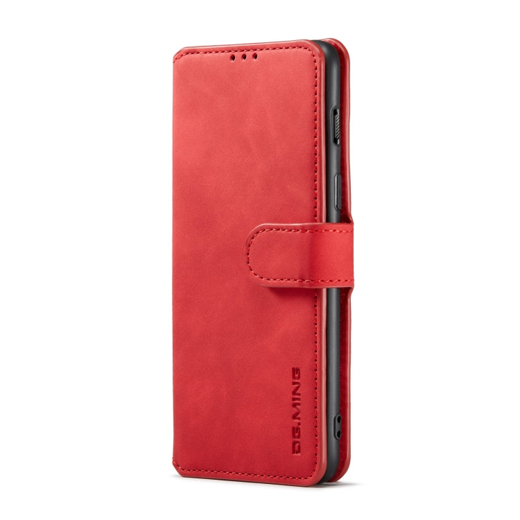 For OnePlus Nord 2 DG.MING Retro Oil Side Horizontal Flip Leather Case with Holder & Card Slots & Wallet(Red) - OnePlus Cases by DG.MING | Online Shopping UK | buy2fix