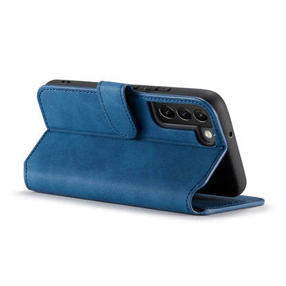 For Samsung Galaxy S22 DG.MING Retro Oil Side Horizontal Flip Leather Case with Holder & Card Slots & Wallet(Blue) - Galaxy S22 5G Cases by DG.MING | Online Shopping UK | buy2fix