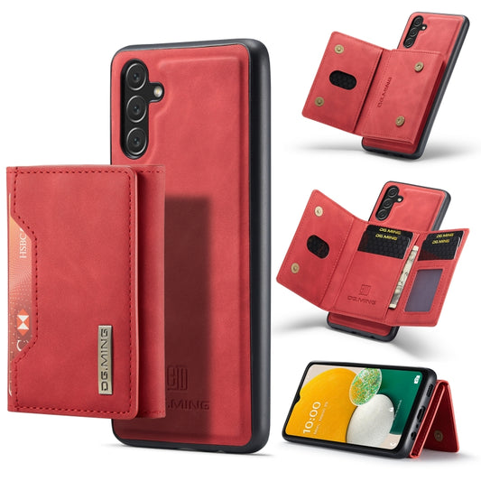 For Samsung Galaxy A13 5G DG.MING M2 Series 3-Fold Multi Card Bag Phone Case(Red) - Galaxy Phone Cases by DG.MING | Online Shopping UK | buy2fix