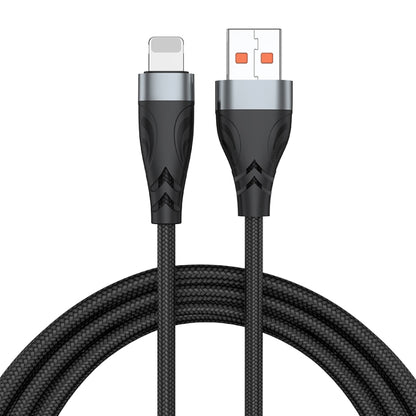 ADC-008 13W 2.6A USB to 8 Pin Fast Charge Data Cable, Cable Length:1m(Black Grey) - Normal Style Cable by buy2fix | Online Shopping UK | buy2fix