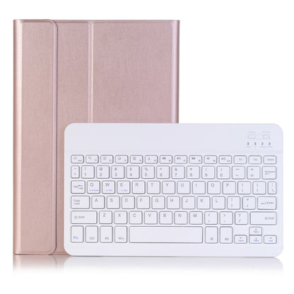 A08B Bluetooth Keyboard Leather Case with Holder & TPU Pen Slot For Samsung Galaxy Tab A8 10.5 2021 SM-X205 / SM-X200(Rose Gold) - Samsung Keyboard by buy2fix | Online Shopping UK | buy2fix