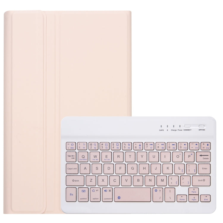 A220 Candy Color TPU Detachable Bluetooth Keyboard Leather Case with Bracket For Samsung Galaxy Tab A7 Lite 8.7 T220 / T225(Pink) - Samsung Keyboard by buy2fix | Online Shopping UK | buy2fix