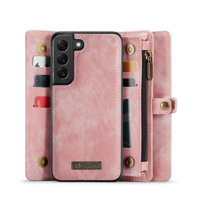 For Samsung Galaxy S22+ 5G CaseMe-008 Detachable Multifunctional Horizontal Flip Leather Case (Pink) - Galaxy S22+ 5G Cases by CaseMe | Online Shopping UK | buy2fix