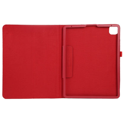 For iPad Air 13 2024 / iPad Pro 12.9 2022 / 2021 / 2020 / 2018 Litchi Texture Solid Color Leather Tablet Case(Red) - iPad Pro 12.9 (2022/2021) Cases by buy2fix | Online Shopping UK | buy2fix