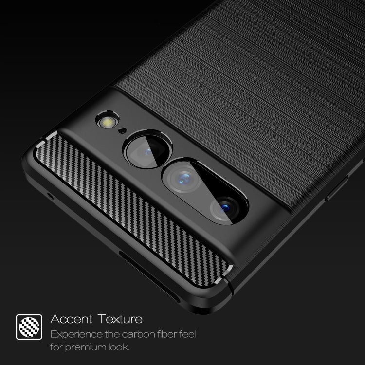 For Google Pixel 7 Pro 5G Brushed Texture Carbon Fiber TPU Phone Case(Black) - Google Cases by buy2fix | Online Shopping UK | buy2fix