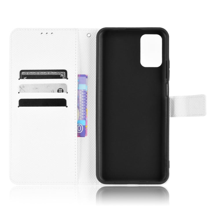 For Ulefone Note 12P Diamond Texture Leather Phone Case(White) - Ulefone Cases by buy2fix | Online Shopping UK | buy2fix