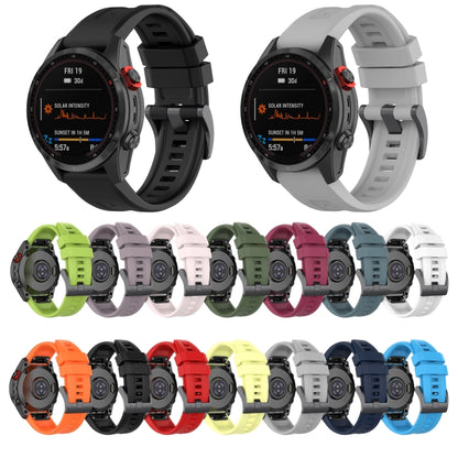 For Garmin Fenix 7S Quick Release Silicone Watch Band(Navy Blue) - Watch Bands by buy2fix | Online Shopping UK | buy2fix