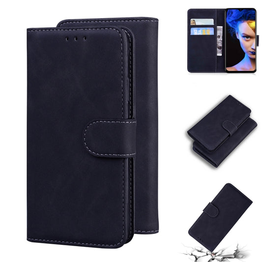For Blackview A60 Skin Feel Pure Color Flip Leather Phone Case(Black) - More Brand by buy2fix | Online Shopping UK | buy2fix