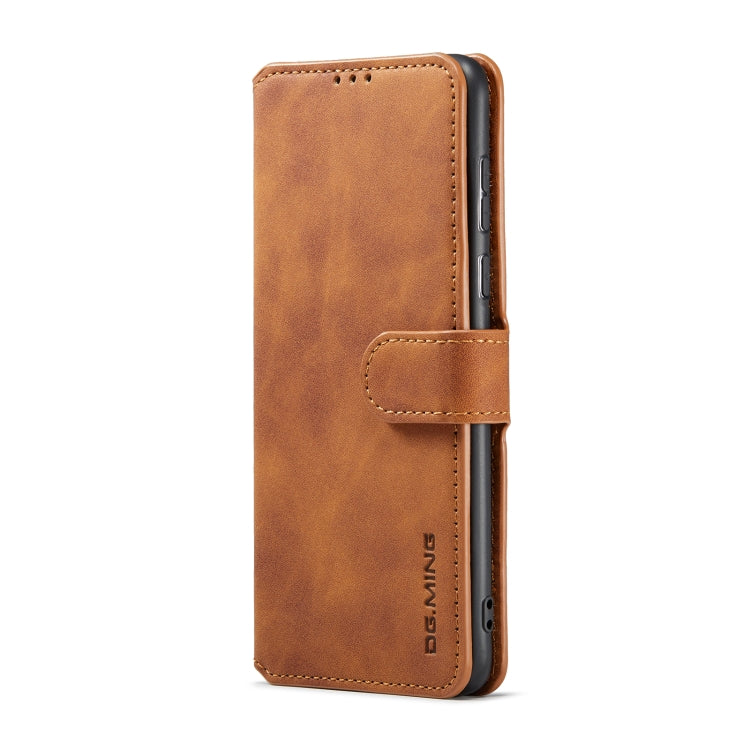 For Samsung Galaxy A73 5G DG.MING Retro Oil Edge Flip Leather Phone Case(Brown) - Galaxy Phone Cases by DG.MING | Online Shopping UK | buy2fix