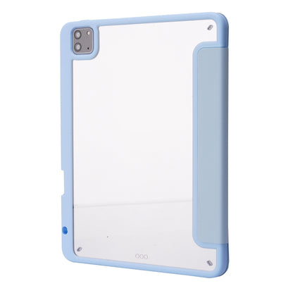 For iPad Air 13 2024 / iPad Pro 12.9 2022 / 2021 / 2020 / 2018 Deformation Transparent Acrylic Leather Tablet Case(Light Blue) - iPad Pro 12.9 (2022/2021) Cases by buy2fix | Online Shopping UK | buy2fix