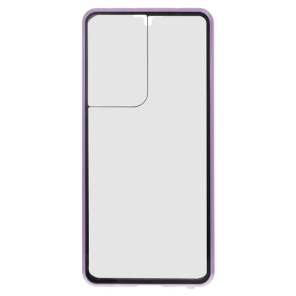 For Samsung Galaxy S21 Ultra 5G Anti-peeping Magnetic Double-sided Tempered Glass Phone Case(Purple) - Galaxy S21 Ultra 5G Cases by buy2fix | Online Shopping UK | buy2fix