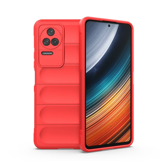 For Xiaomi Redmi K40S Magic Shield TPU + Flannel Phone Case(Red) - Xiaomi Cases by buy2fix | Online Shopping UK | buy2fix