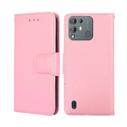 For Huawei Blackview A55 Pro Crystal Texture Leather Phone Case(Pink) - Huawei Cases by buy2fix | Online Shopping UK | buy2fix