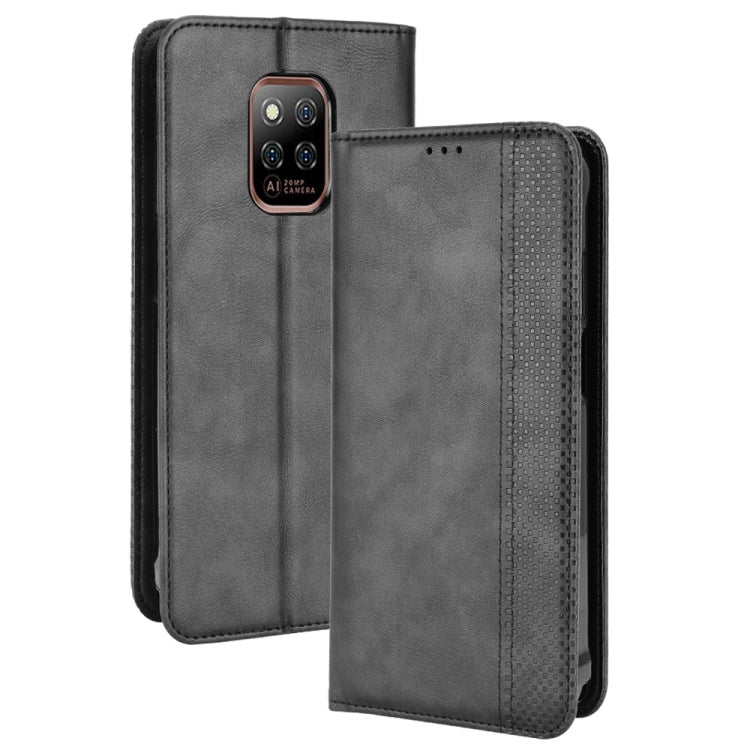 For Ulefone Power Armor 14 / 14 Pro Magnetic Buckle Retro Texture Leather Phone Case(Black) - Ulefone Cases by buy2fix | Online Shopping UK | buy2fix