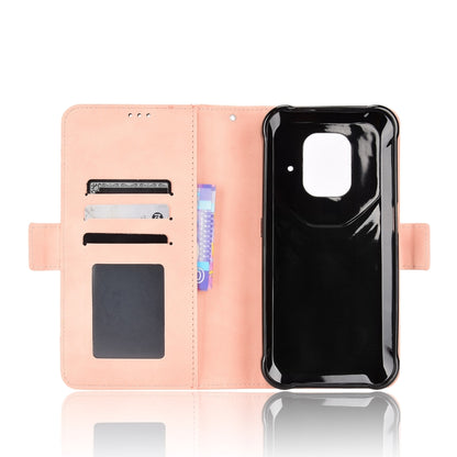 For Ulefone Power Armor 14 / 14 Pro Skin Feel Calf Texture Card Slots Leather Phone Case(Pink) - Ulefone Cases by buy2fix | Online Shopping UK | buy2fix