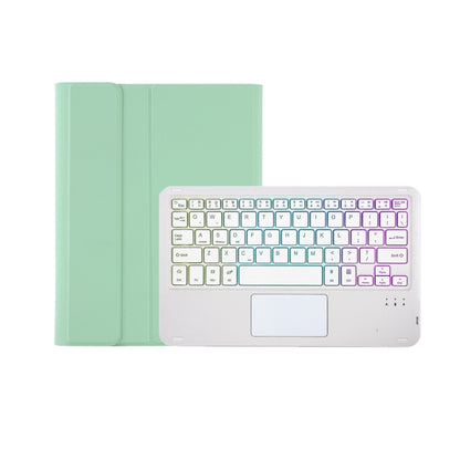 T07B-AS Skin Feel Pen Slot Touch Pad Backlight Bluetooth Keyboard Leather Tablet Case For iPad 9.7 2018&2017 / Pro 9.7 / Air 2(Mint Green) - For iPad Pro by buy2fix | Online Shopping UK | buy2fix