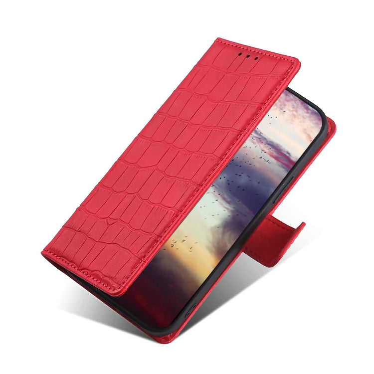 For Blackview A55 Pro Skin Feel Crocodile Magnetic Clasp Leather Phone Case(Red) - More Brand by buy2fix | Online Shopping UK | buy2fix