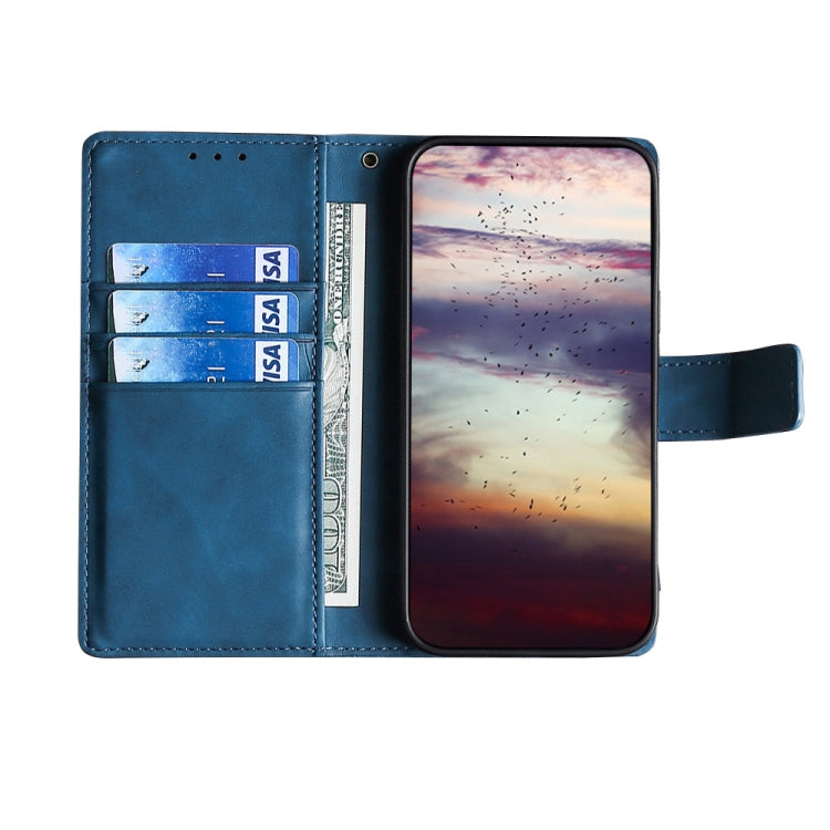 For Blackview A55 Pro Skin Feel Crocodile Magnetic Clasp Leather Phone Case(Blue) - More Brand by buy2fix | Online Shopping UK | buy2fix