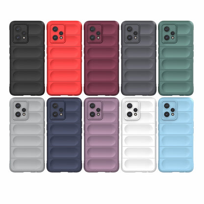 For OPPO Realme 9 Pro+ Magic Shield TPU + Flannel Phone Case(White) - Realme Cases by buy2fix | Online Shopping UK | buy2fix