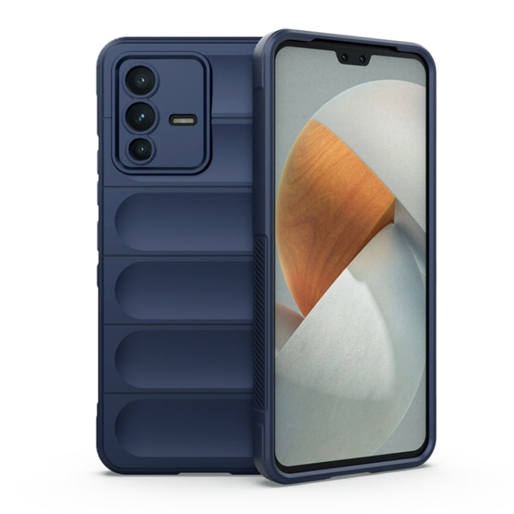 For vivo S12 Magic Shield TPU + Flannel Phone Case(Dark Blue) - vivo Cases by buy2fix | Online Shopping UK | buy2fix