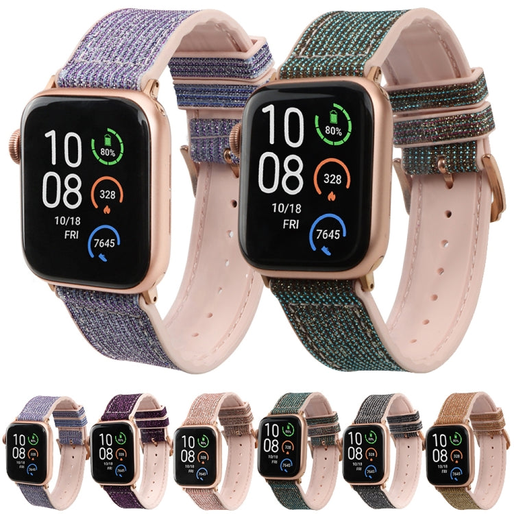 Glitter Starry Sky Watch Band For Apple Watch Ultra 49mm&Watch Ultra 2 49mm / Series 9&8&7 45mm / SE 3&SE 2&6&SE&5&4 44mm / 3&2&1 42mm(Black) - Watch Bands by buy2fix | Online Shopping UK | buy2fix