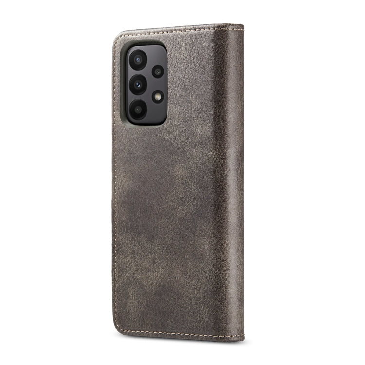 For Samsung Galaxy A23 5G DG.MING Crazy Horse Texture Detachable Magnetic Leather Phone Case(Grey) - Galaxy Phone Cases by DG.MING | Online Shopping UK | buy2fix