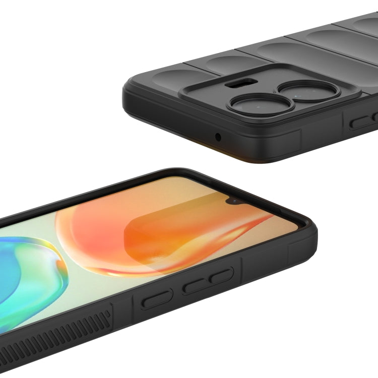 For vivo s15e Magic Shield TPU + Flannel Phone Case(Dark Grey) - vivo Cases by buy2fix | Online Shopping UK | buy2fix
