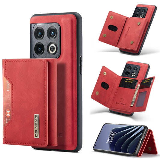 For OnePlus 10 Pro DG.MING M2 Series 3-Fold Multi Card Bag Phone Case(Red) - OnePlus Cases by DG.MING | Online Shopping UK | buy2fix