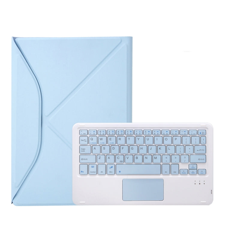 Z098B-A Pen Slot Touchpad Bluetooth Keyboard Leather Tablet Case For iPad Air 10.9 2022/2020(Sky Blue) - For iPad Air by buy2fix | Online Shopping UK | buy2fix