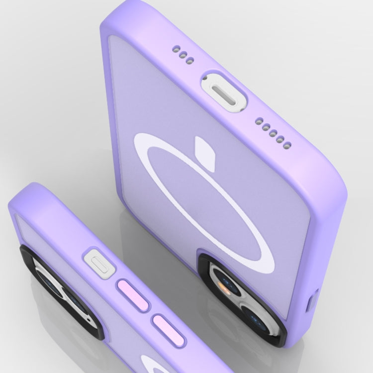 For iPhone 14 Plus Magsafe Magnetic Phone Case (Light Purple) - iPhone 14 Plus Cases by buy2fix | Online Shopping UK | buy2fix