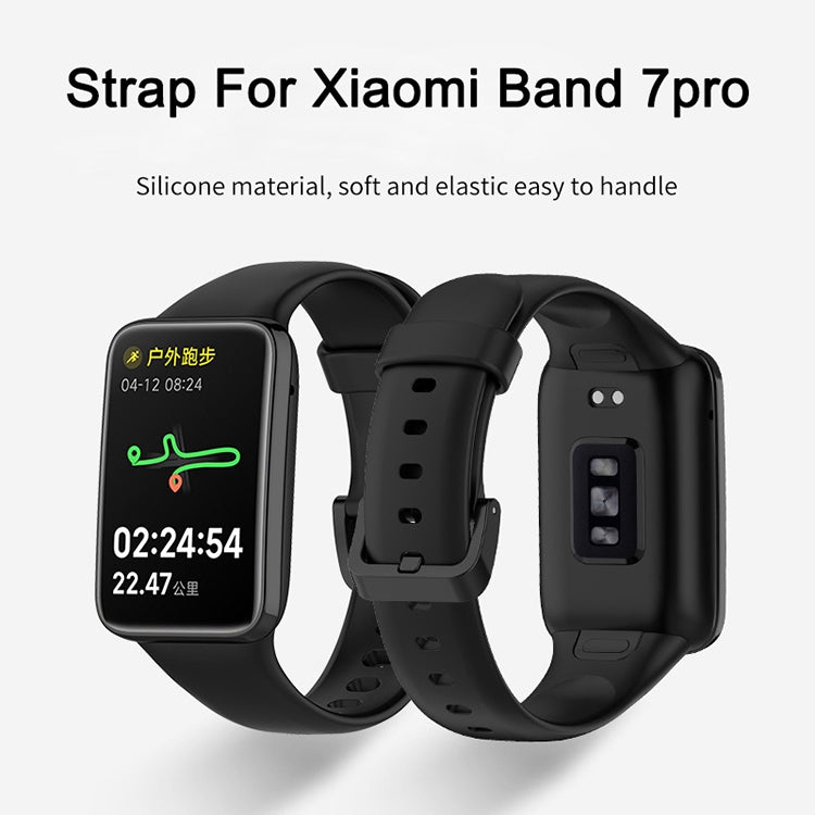 For Xiaomi Mi Band 7 Pro Solid Color TPU Watch Band(White) - Watch Bands by buy2fix | Online Shopping UK | buy2fix