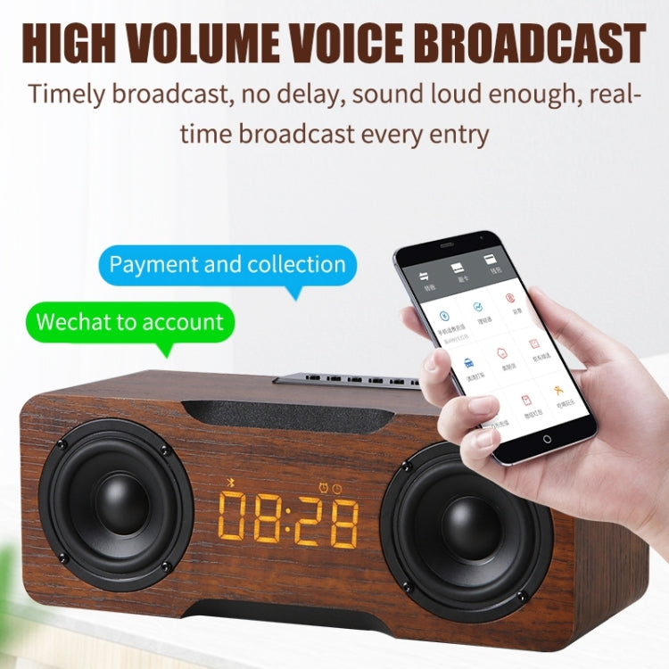 M8C Multifunctional Alarm Clock Bluetooth Speaker(Dark Brown) - Desktop Speaker by buy2fix | Online Shopping UK | buy2fix