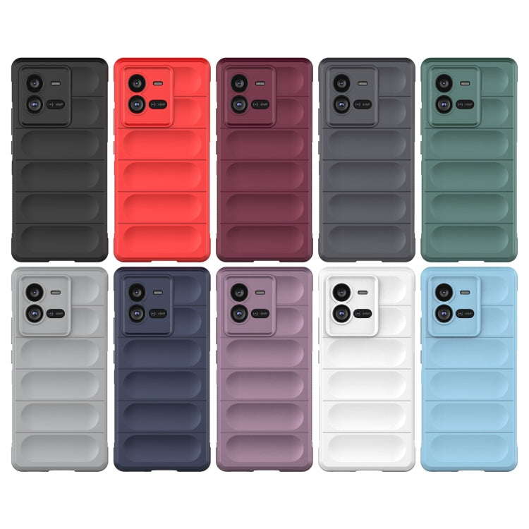 For vivo iQOO 10 Pro 5G Magic Shield TPU + Flannel Phone Case(White) - vivo Cases by buy2fix | Online Shopping UK | buy2fix