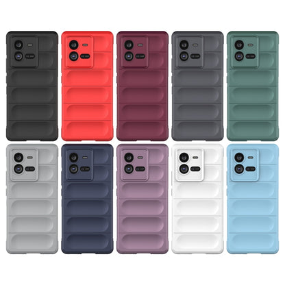 For vivo iQOO 10 Pro 5G Magic Shield TPU + Flannel Phone Case(White) - vivo Cases by buy2fix | Online Shopping UK | buy2fix
