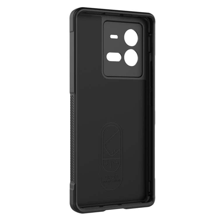 For vivo iQOO 10 Pro 5G Magic Shield TPU + Flannel Phone Case(White) - vivo Cases by buy2fix | Online Shopping UK | buy2fix