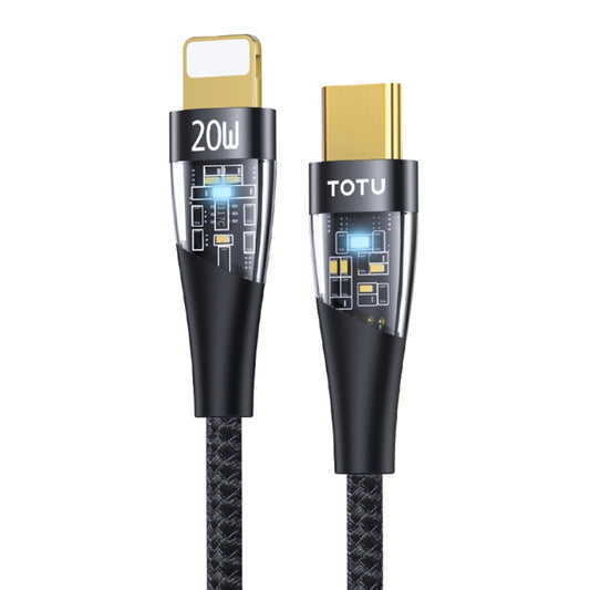 TOTU BPD-011 Ming Series PD 20W Type-C to 8 Pin Fast Charging Data Cable Length:1.5m(Black) - 2 in 1 Cable by TOTUDESIGN | Online Shopping UK | buy2fix