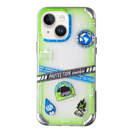 For iPhone 14 ROCK InShare Travel Series PC+TPU Phone Case (Tropical Rainforest) - iPhone 14 Cases by ROCK | Online Shopping UK | buy2fix