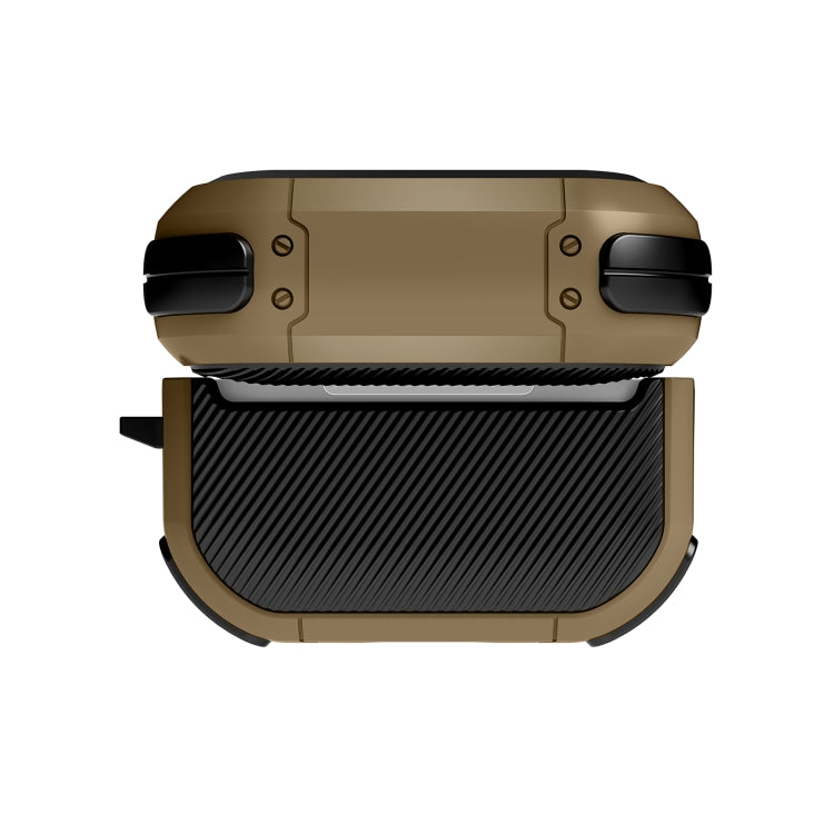 For AirPods Pro 2 Wireless Earphones Shockproof Thunder Mecha TPU Protective Case(Brown) - For AirPods Pro 2 by buy2fix | Online Shopping UK | buy2fix