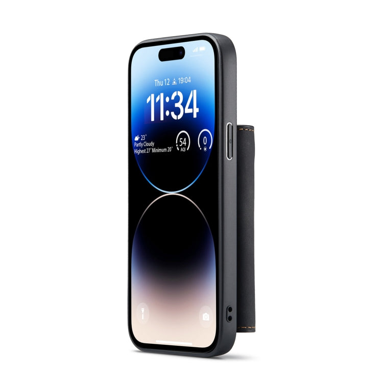 For iPhone 14 Pro Max DG.MING M1 Series 3-Fold Multi Card Wallet Leather Case(Black) - iPhone 14 Pro Max Cases by DG.MING | Online Shopping UK | buy2fix