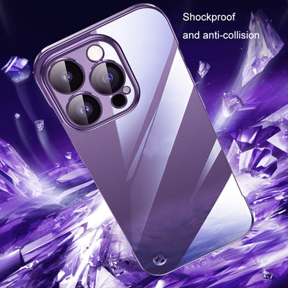 For iPhone 13 Electroplating Frameless Clear PC Phone Case(Purple) - iPhone 13 Cases by buy2fix | Online Shopping UK | buy2fix