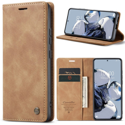 For Xiaomi 12T / 12T Pro CaseMe 013 Multifunctional Horizontal Flip Leather Phone Case(Brown) - Xiaomi Cases by CaseMe | Online Shopping UK | buy2fix