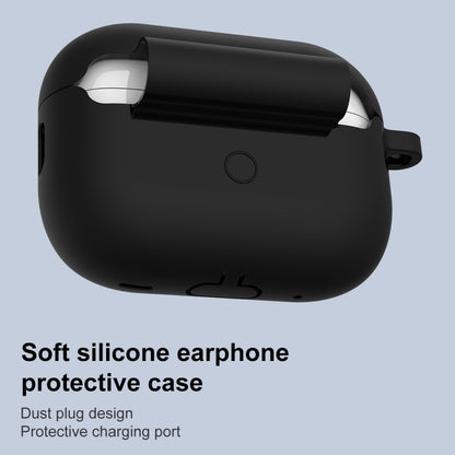 For AirPods Pro 2 Thickened One-piece Shockproof Earphone Case(Black) - For AirPods Pro 2 by buy2fix | Online Shopping UK | buy2fix