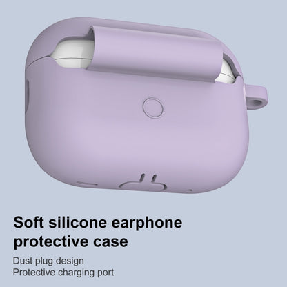 For AirPods Pro 2 Thickened One-piece Shockproof Earphone Case(Lavender Purple) - For AirPods Pro 2 by buy2fix | Online Shopping UK | buy2fix